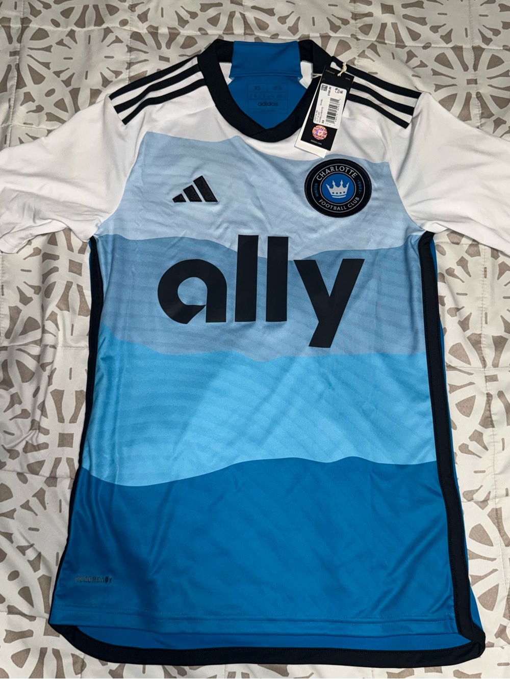 Adidas Charlotte FC 24/25 Home Authentic Jersey Blue Men Size XS New